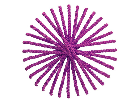 Sznurek skręcany / satynowy / 4mm / jagodowy / 4m