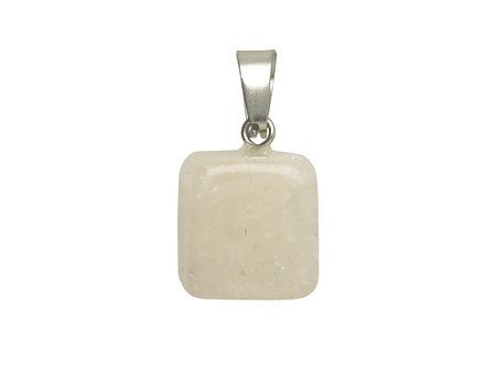 Kwarc / nieregularny / zawieszka z krawatką / 18x13mm / biały / 1szt