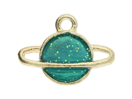 Saturn SweetCharm™ / zawieszka / 12x16x2.5mm / KC Gold / 2szt
