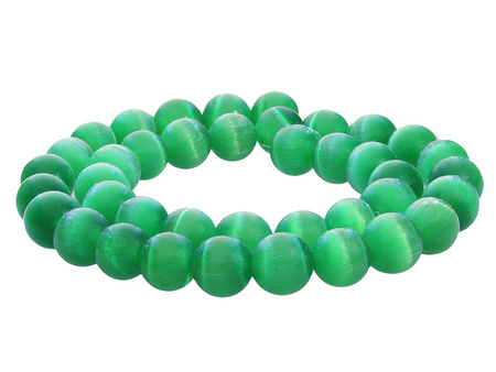 Kocie oko / kula / 6mm / zielony / 65szt