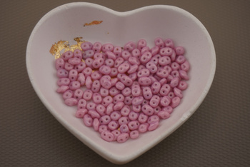 SuperDuo™ / 2.5x5mm / Luster - Metallic Pink / 10g