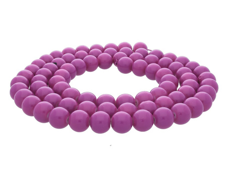 Koraliki powlekane / kula / 6mm / jasny jagodowy / 130szt