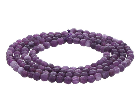 Agat / kula fasetowana / 2mm / ametystowy / 170szt