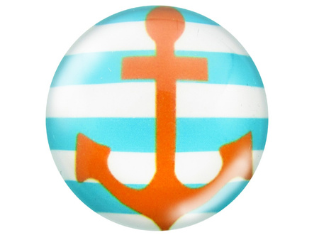 Kaboszony szklane z grafiką, 12mm PT1547 / multikolor / 4szt