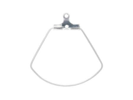 Wachlarz / baza kolczyka / stal chirurgiczna / grubość drutu 0.7mm / 27x26mm / srebrny / 2szt