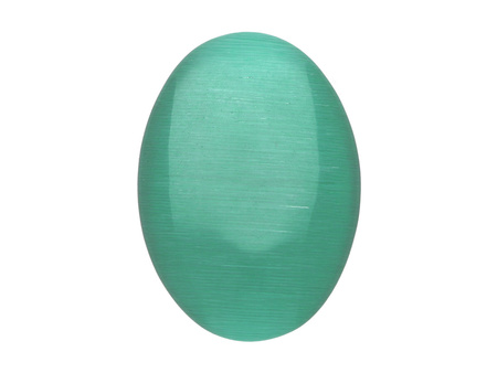 Kocie oko / kaboszon / owal / 18x25x3.5mm / zielony / 4szt