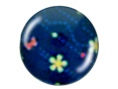 Kaboszon szklany z grafiką K25 PT1250 / granatowy / 25mm / 2szt