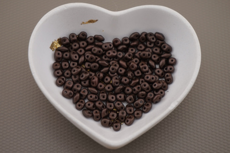 SuperDuo™ / 2.5x5mm / Pearl Coat - Bistre / 10g