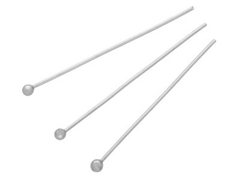 Szpilki kulki 2 gatunek / stal nierdzewna / 30mm / srebrny / 10szt