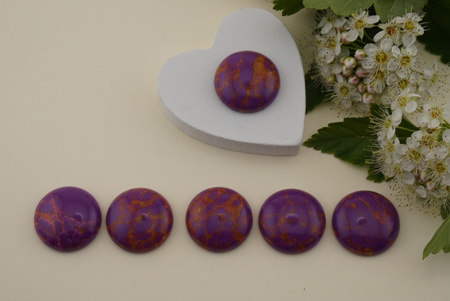 Kaboszon syntetyczny / jaspis / koło / 20mm / 1szt