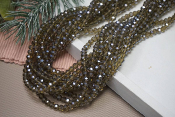 CrystaLove™ / kryształki szklane / rondelle / 3x4mm / Gray / 110szt