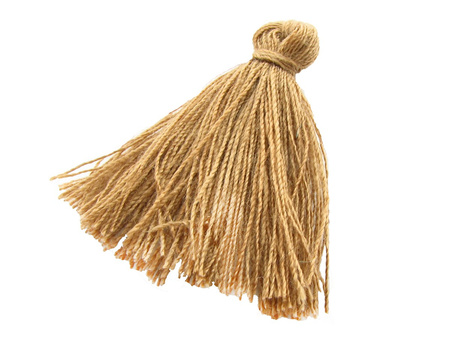 Chwost z nici nylonowych, matowy 30mm / kolor beżowy / grubość główki 4mm / 1szt