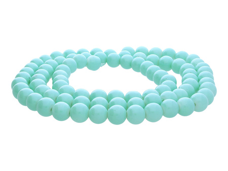 Koraliki powlekane / kula / 10mm / pastelowy błękitny / 85szt