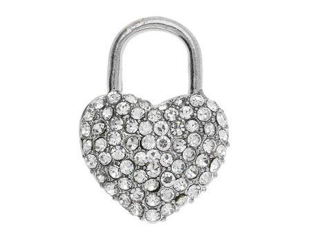 Serce Glamm™ / zawieszka / 72 cyrkonie / 23x16x6mm / srebrny / 1szt