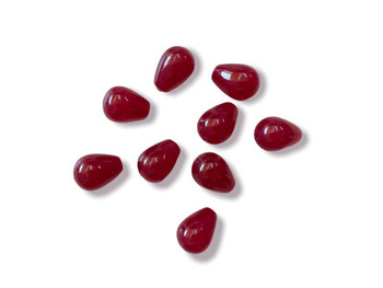 Jadeit / kropla / bordowy / 14x10mm / 1szt