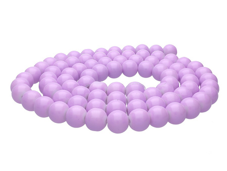 Koraliki powlekane / kula / 8mm / jasny fiołkowy / 105szt