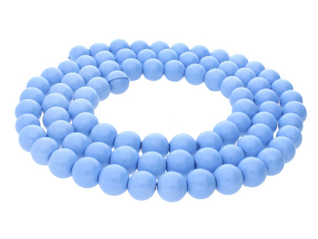 Milly™ / koraliki szklane / kula / 8mm / baby blue / otwór 1mm / 100szt