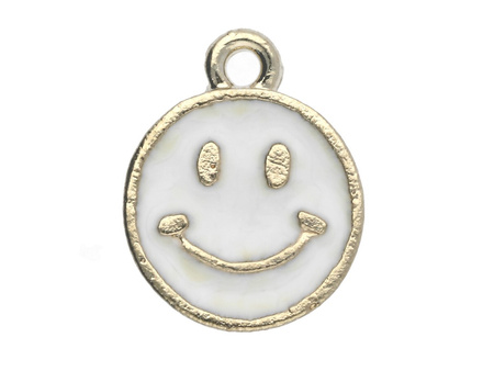Smile SweetCharm™ / zawieszka charms z wadą / 15x11x2mm / KC Gold, ecru / 2szt