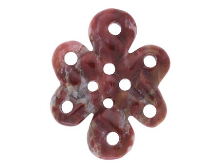 Jaspis / zawieszka / łącznik / guzik z kamienia / 53x43x7.5mm / 1szt