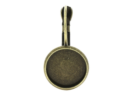 Bigle angielskie / z mosiądzu / kaboszon 12mm / 26x14x14mm / antyczny brąz / 2szt