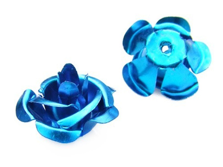 Róża ozdobna / miedziana / błyszcząca / 9x5mm / 40szt