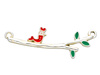 Ptaszek na gałązce SweetCharm™ / łącznik / 38x10x2mm / KC Gold / 1szt