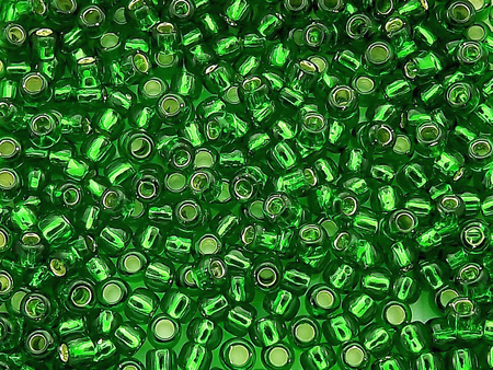 TOHO™ / Round 15/0 / Silver Lined / Grass Green / 10g / ~1400szt