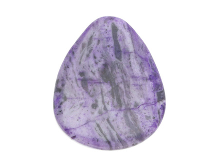 Jaspis koronkowy / zawieszka / kropla płaska / 17x14x3.5mm / fioletowo-szary / 2szt