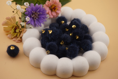 Pomponik / zawieszka / 15mm / granatowy /1szt