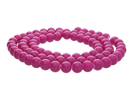 Koraliki powlekane / kula / 10mm / ciemna fuksja / 85szt
