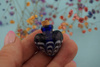 Fiolka / granatowy / szkło lampwork / 27x25mm / 1szt
