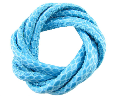 Snake™ / rzemień ekologiczny, szyty / 4x5.5mm / turkusowy / 1m