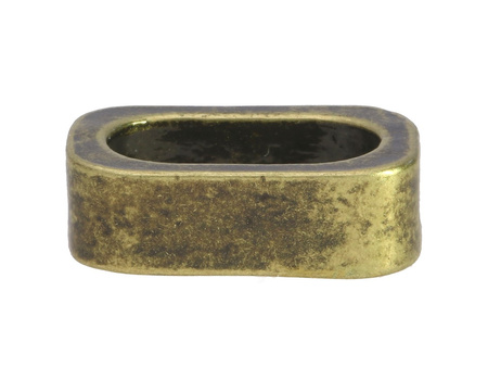 Przekładka prostokątna / 4x13x8mm / kolor antyczny brąz / otwór 10x5.5mm / 4szt