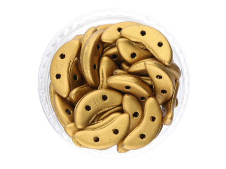 CZECHMATES™ / koraliki szklane / Crescent / 3/10mm / Matte-Metallic / Antique Gold / 5g
