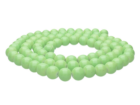 Koraliki powlekane / kula / 10mm / pastelowy pistacjowy / 85szt