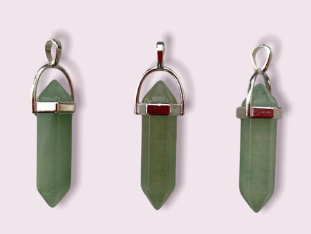 Jadeit / grot w okuciu / 42x13mm / zielony / 1szt