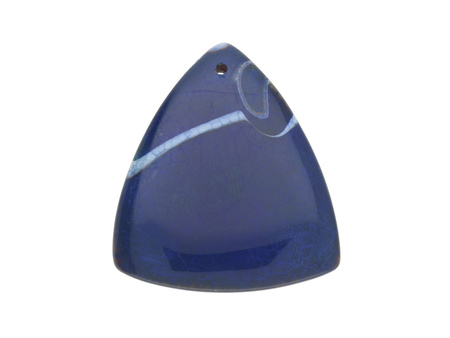 Agat / zawieszka / trójkąt / 46x41x6mm / granatowy / 1szt