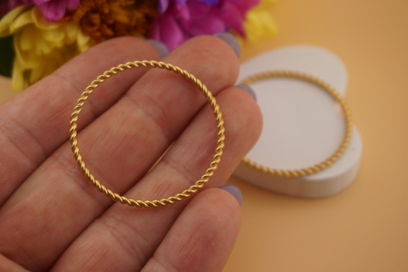 Kółko ozdobne / łącznik / stal chirurgiczna / 35mm / złoty / 1szt