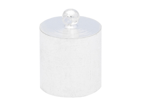 Końcówki do wklejania / okrągłe / miedź / 14x11x11mm / jasny srebrny / otwór 10mm / 6szt