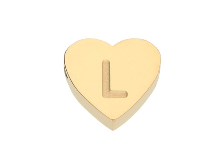 Literka L / przekładka / stal chirurgiczna / 6x7mm / otwór 1.4mm / złoty / 1szt