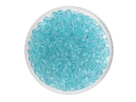 Firepolish™ / koraliki szklane / 3mm / Transparent / Lt. Teal Blue / 40szt