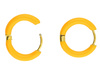 Bigle kółka / stal chirurgiczna / 17mm / grubość 2.5mm / złoty, pomarańczowy / 2szt