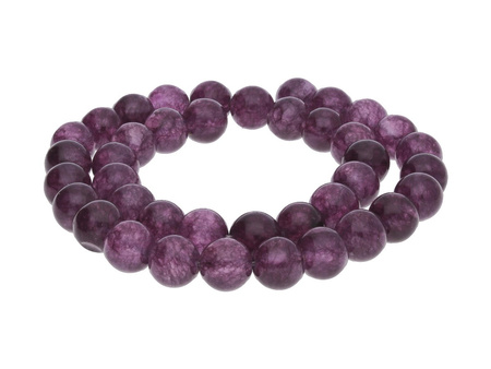 Agat / kula / 10mm / śliwkowy / 35szt