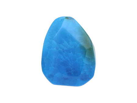 Agat / kropla nieregularna / fasetowana / 28x19x9mm / niebieski / 1szt