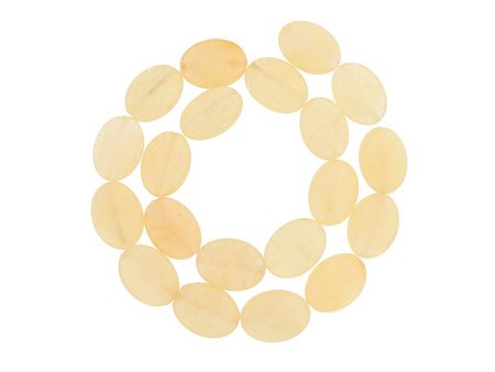 Agat / pastylka fasetowana / 17x13mm / brzoskwiniowy / 22szt