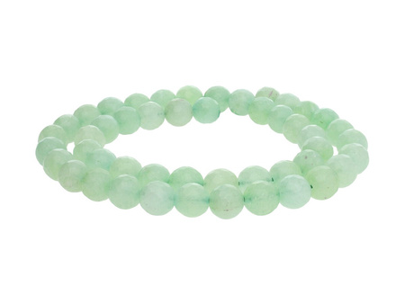 Agat / kula fasetowana / 8mm / ciemny pistacjowy / 44szt