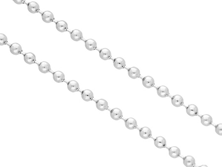Łańcuszek kulkowy z zapięciem / stal chirurgiczna / 2.0mm, dł.60cm / srebrny / 1szt