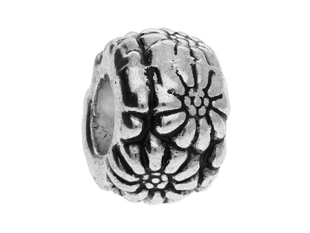 Kwiaty / oponka / przekładka / 8x12x12 / srebrny / otwór 5mm / 4szt