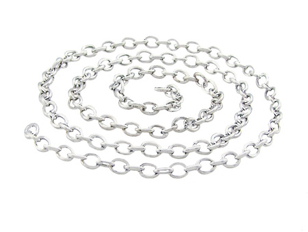 Łańcuszek Ankier / 2.5x3.5mm / grubość drutu 0.7mm / kolor srebny / 1m