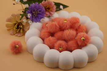 Pomponik / zawieszka / 18mm / papaya /1szt